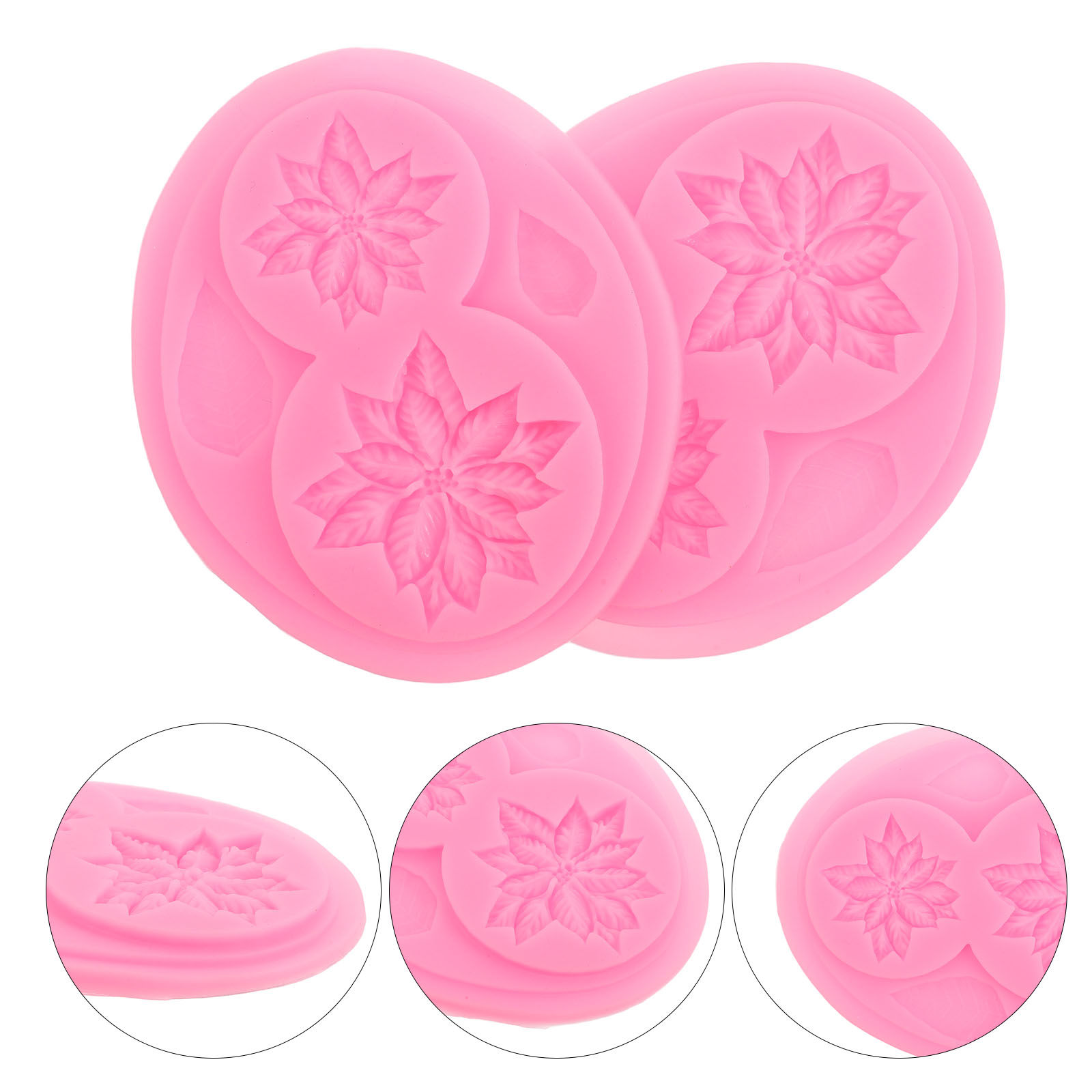 Soap Making Ins - 2Pcs Cetakan Silikon Motif Bunga untuk