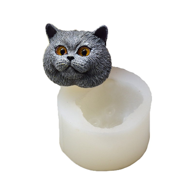 Soap Making Handmade - Cetakan Silikon Berbentuk Kucing Berambut Pendek
