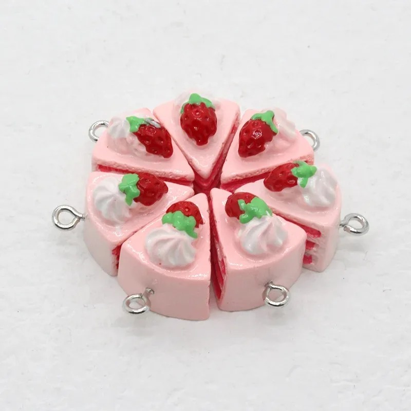 Soap Making Handmade - 10pcs/Pak Liontin Resin Kue Stroberi 3D