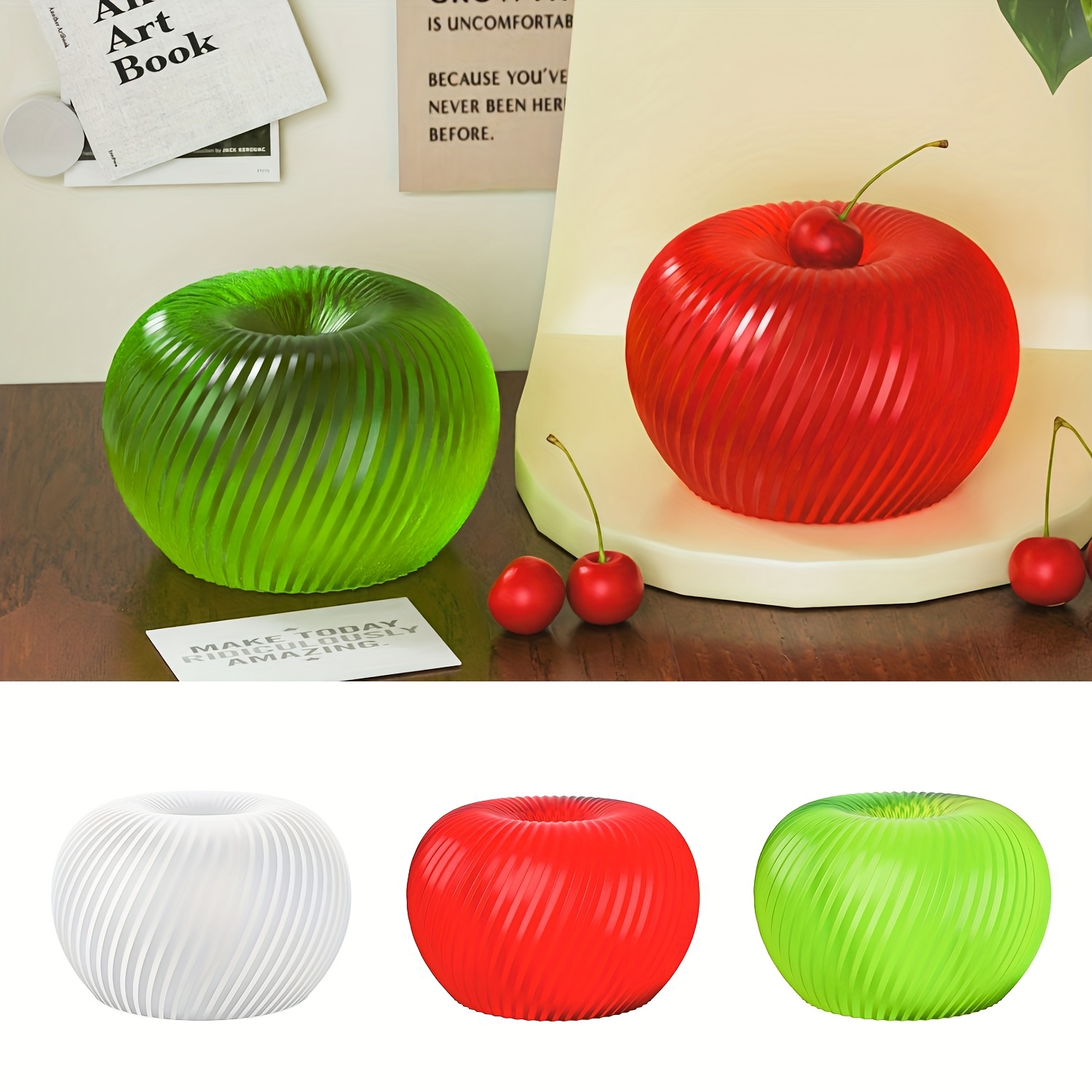 Soap Making Handmade - Cetakan silikon berbentuk apel merah yang