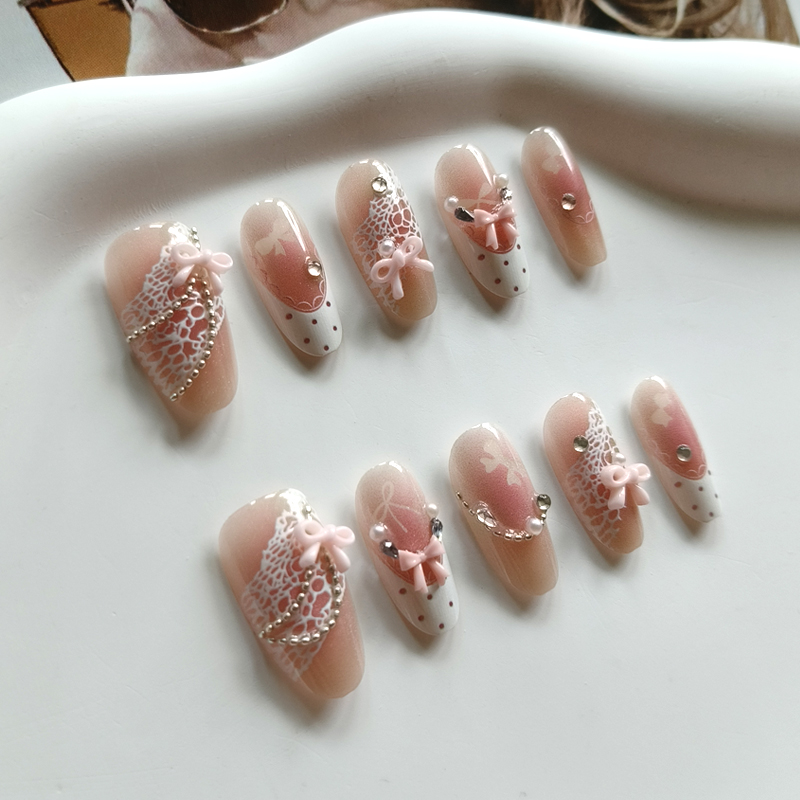 10Pcs Kuku Palsu Gaya Prancis  - Soap Making Handmade ulasan dan harga