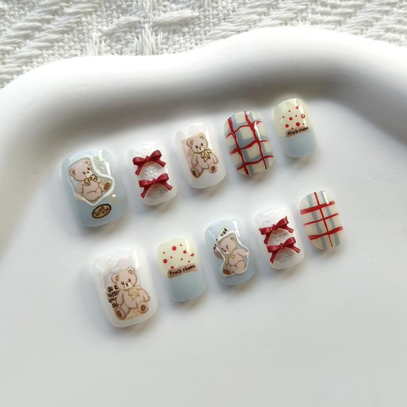 10Pcs Kuku Palsu Gaya Korea Mo - Soap Making Handmade ulasan dan harga