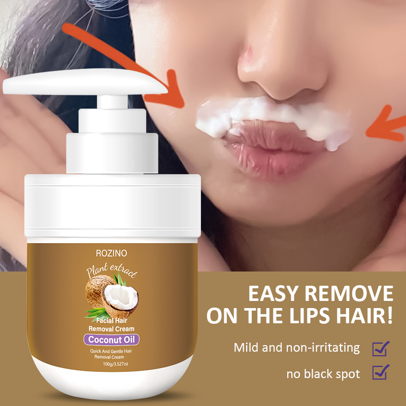 Krim Penghilang Bulu Bibir Roz - Coconut Oil Refined ulasan dan harga