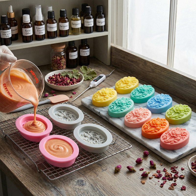 4 cetakan silikon berbentuk bu - Soap Making Handmade ulasan dan harga
